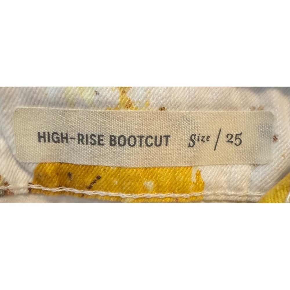 Pilcro and the Letterpress Anthropologie Lemon Print High Rise Bootcut Jeans 25 - Picture 7 of 7